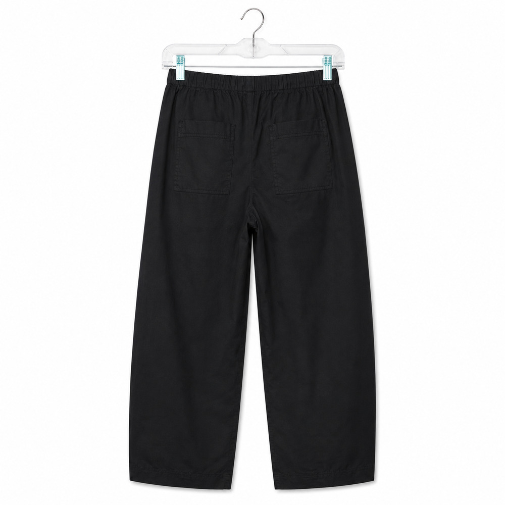 Madewell Pullon Barrel Leg Utility Pants Poplin Cotton Womens XXS/S Black NWT - Picture 2 of 10